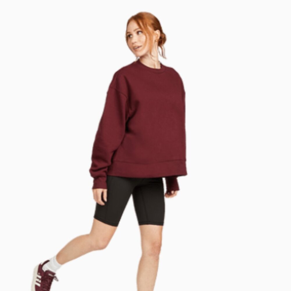 WEWOREWHAT Oversized Crewneck  - Maroon